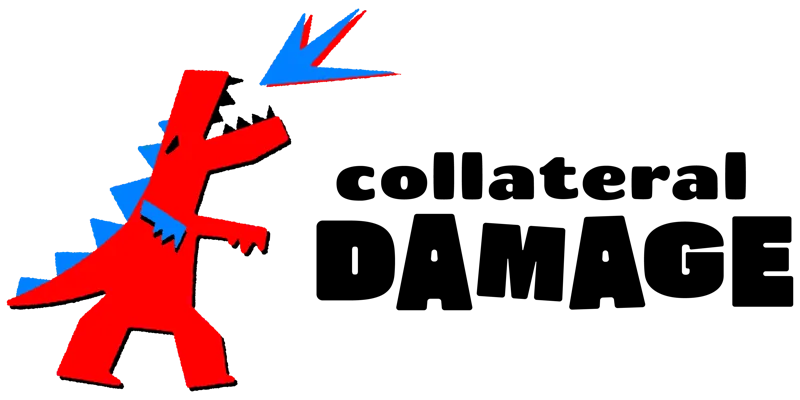 Collateral Damage logo, black text