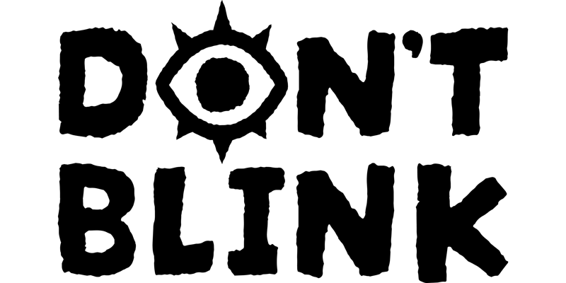 DON'T BLINK logo, black