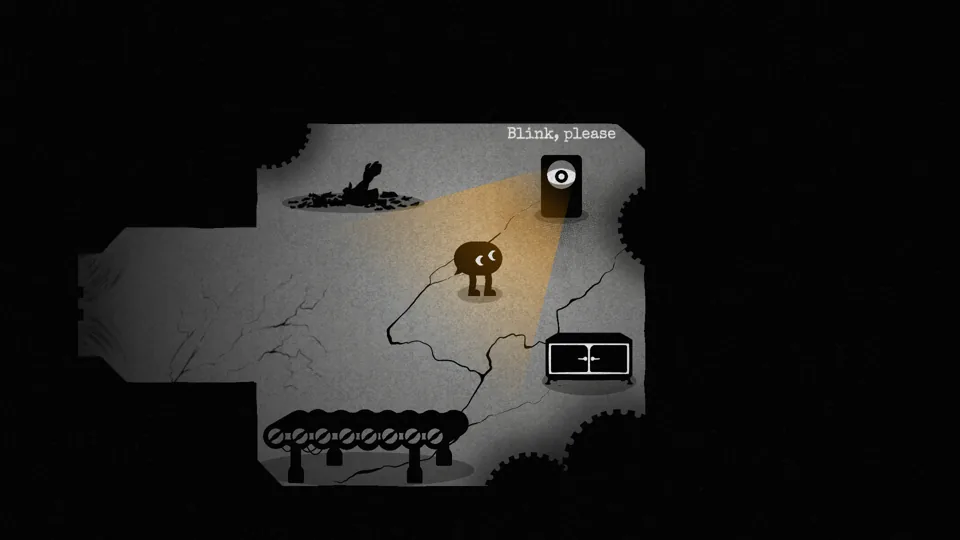 Screenshot 4: a camera asks the player to blink
